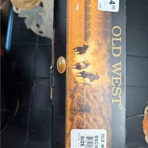 Old West Black and Gold Cowboy Boots Box